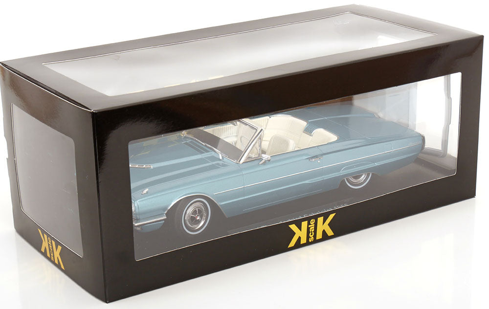 STM Diecast KK Scale 1966 Ford Thunderbird Convertible "Thelma & Louise" Light Blue Metallic 1:18...