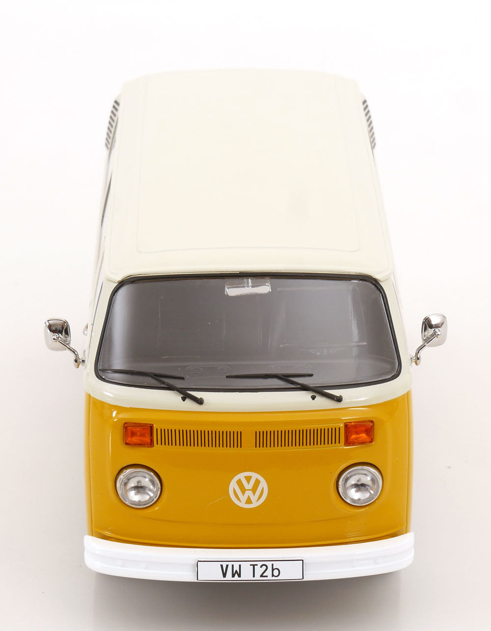 KK Scale 1972 Volkswagen T2b Minibus Yellow & White 1:18