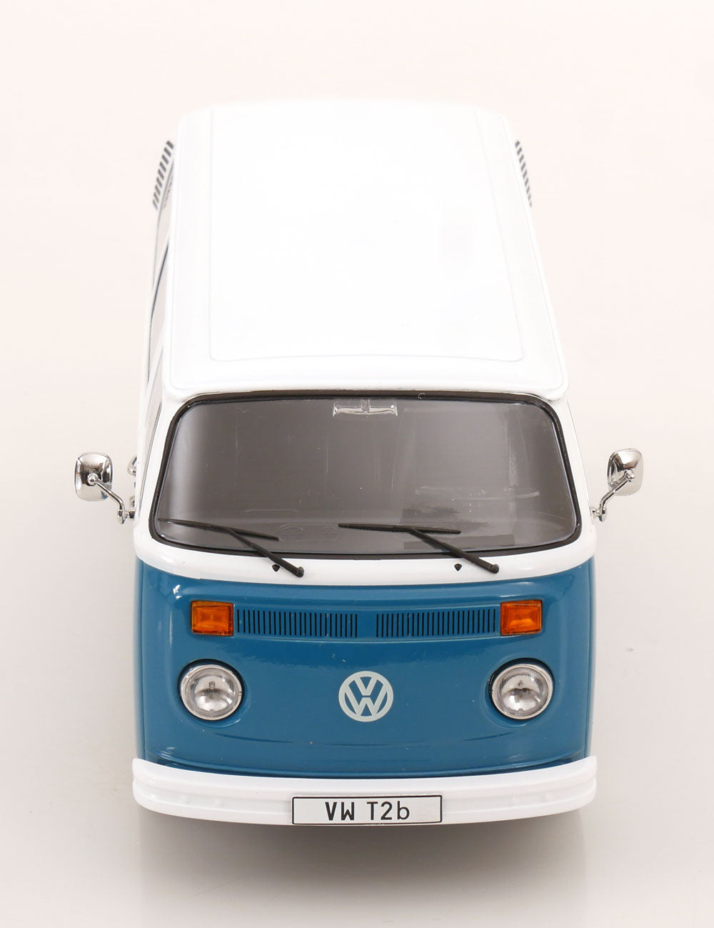 KK Scale 1972 Volkswagen T2b Minibus Blue & White 1:18