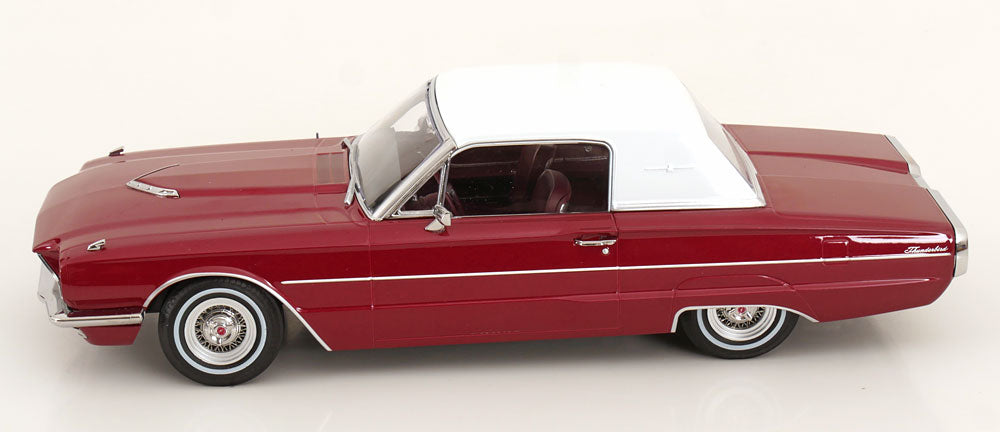 KK Scale 1966 Ford Thunderbird Coupe Dark Red Metallic 1:18