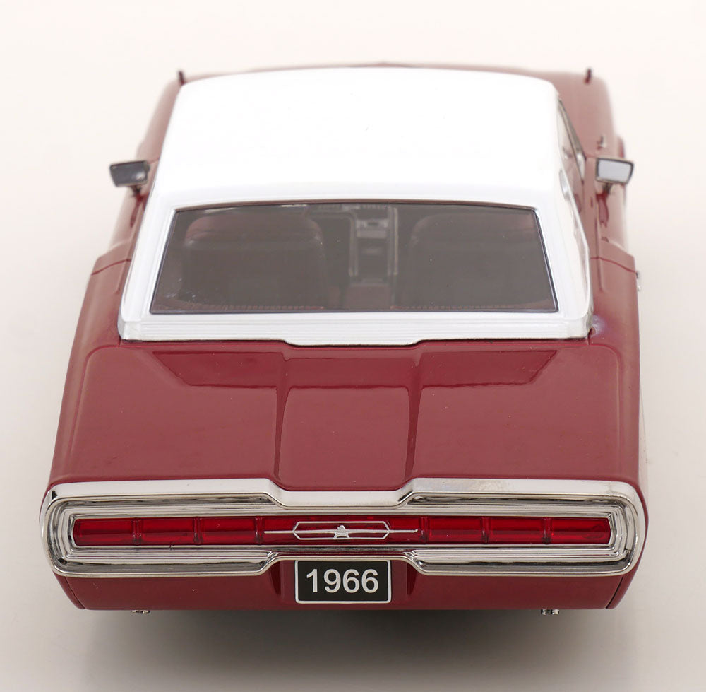 KK Scale 1966 Ford Thunderbird Coupe Dark Red Metallic 1:18