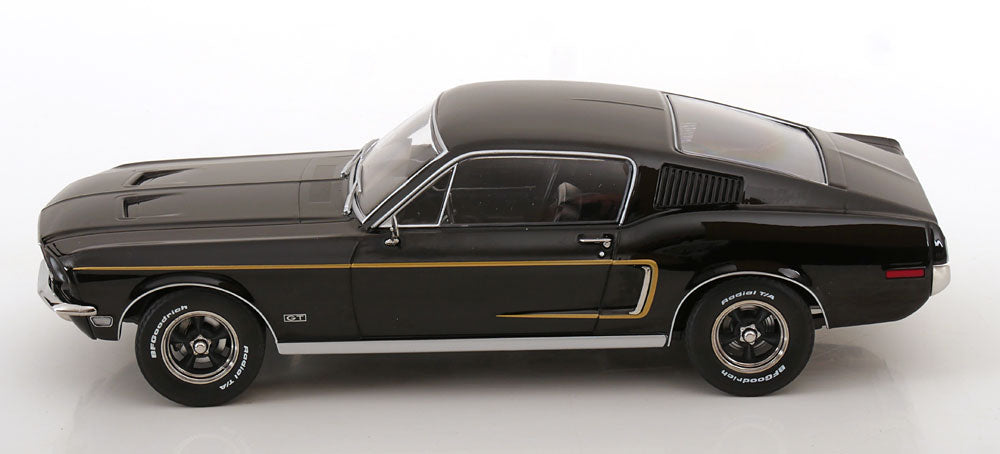 KK Scale 1968 Ford Mustang GT Fastback Black 1:18