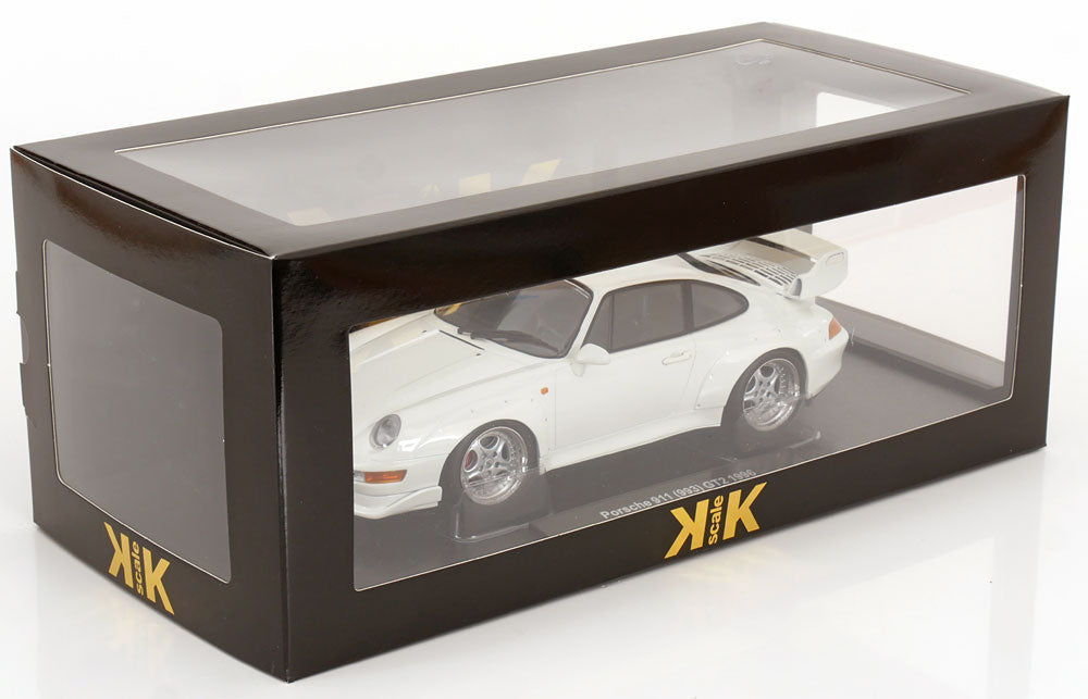 KK Scale 1996 Porsche 911 993 GT2 w/ Speedline Wheels White 1:18