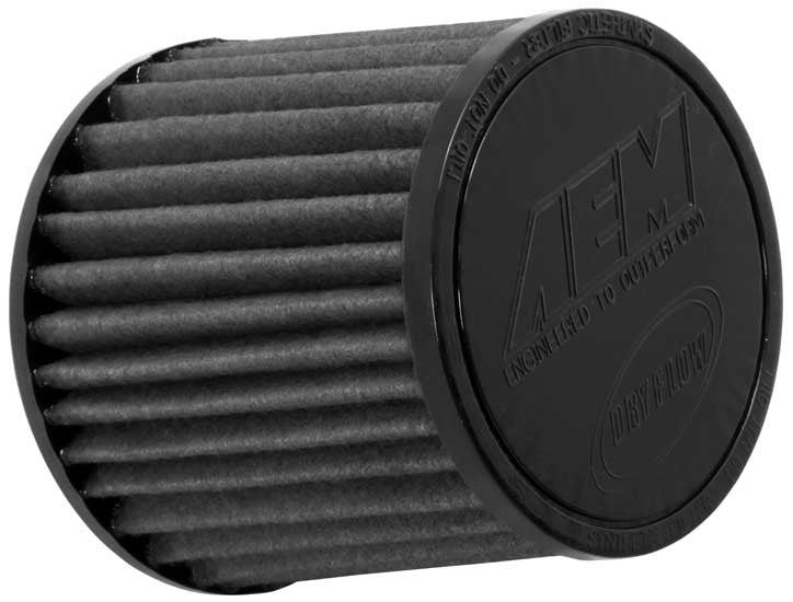 AEM Induction AEM 2.75in Flange ID x 4.75in Top OD x 5.5in Base OD x 5in Height Offset Flange DryFlow Air Filter 21-202BF-OS