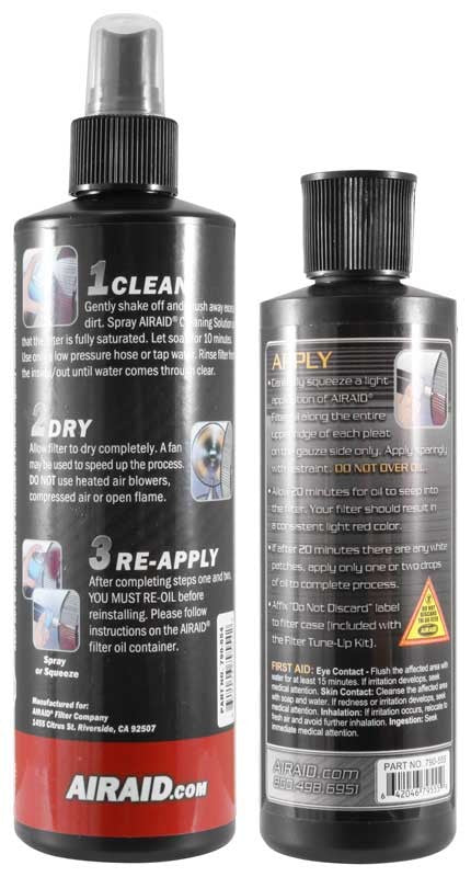 Airaid Renew Kit - 12oz Cleaner / 8oz Squeeze Oil 790-550