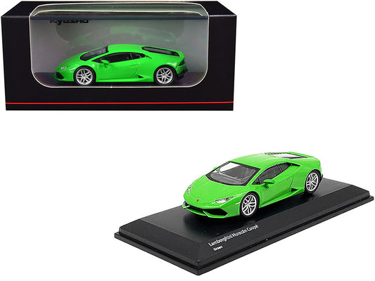 Rapid Vehicles Lamborghini Huracan Coupe Bright Green 1/64 Diecast Model Car by Kyosho  free...