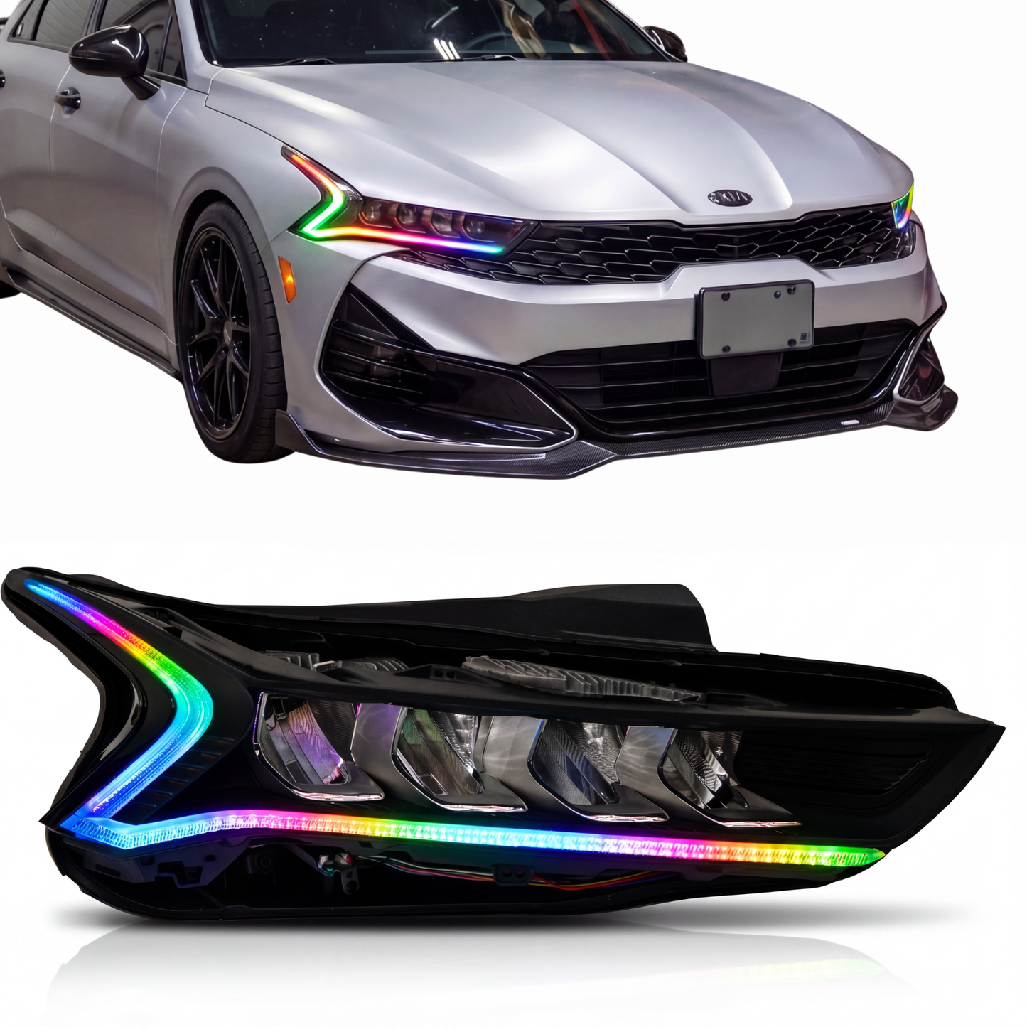 Kia K5 Multicolor Flow DRL Boards (2021-2024)