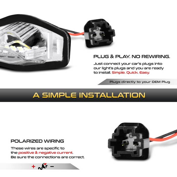 FR SPORT SPYDER Xtune 09-18 Honda Fit LED License Plate Bulb Assembly White 5500K LAC-LP-HODY08 -...