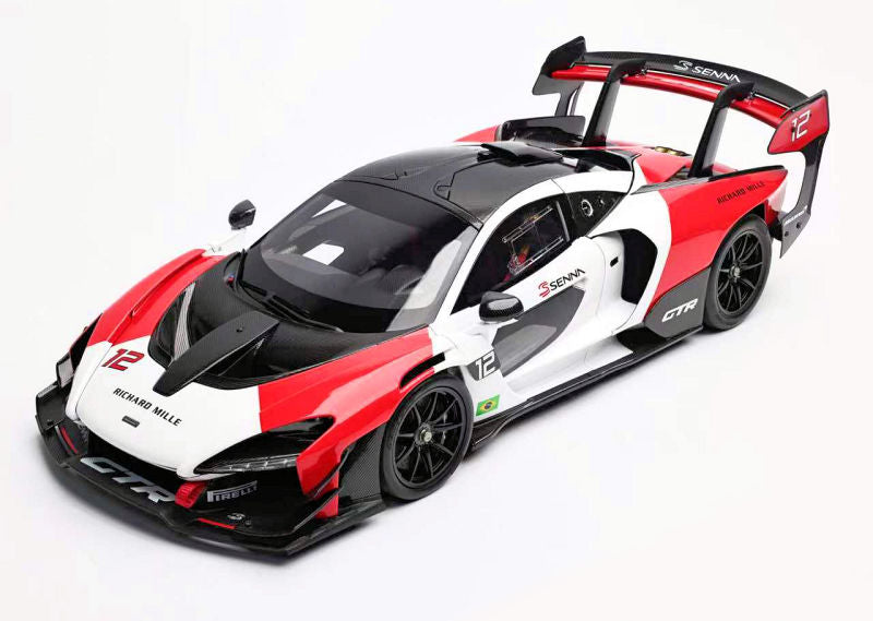 LCD Mclaren Senna GTR #12 Richard Mille Red White 1:18
