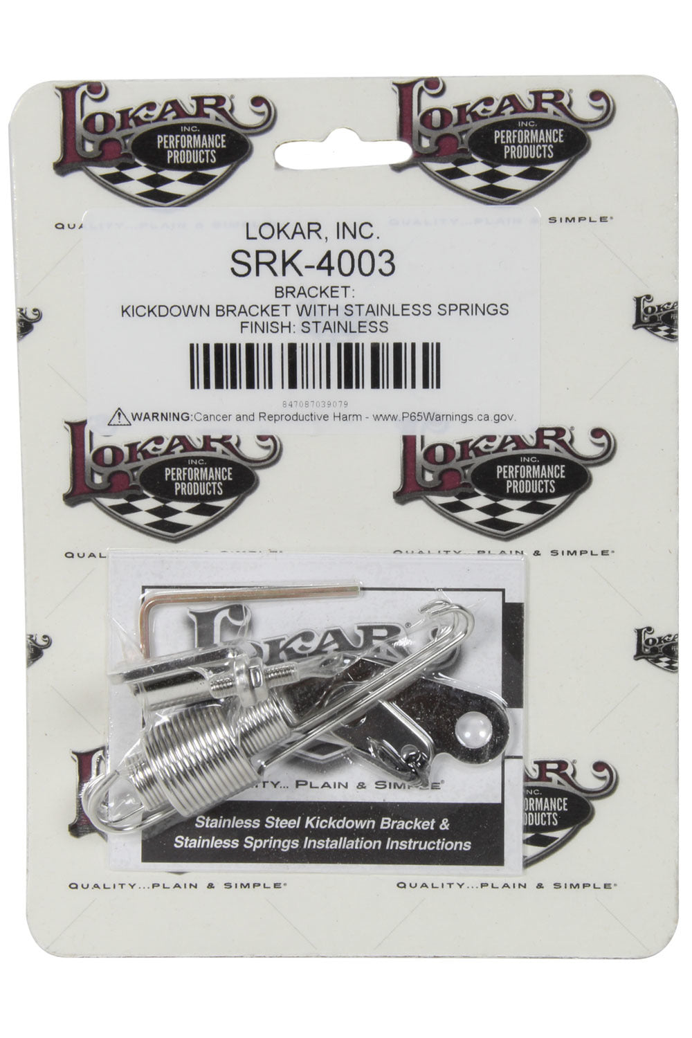 Stainless Steel Kickdown Bracket With Stainless - SRK4003