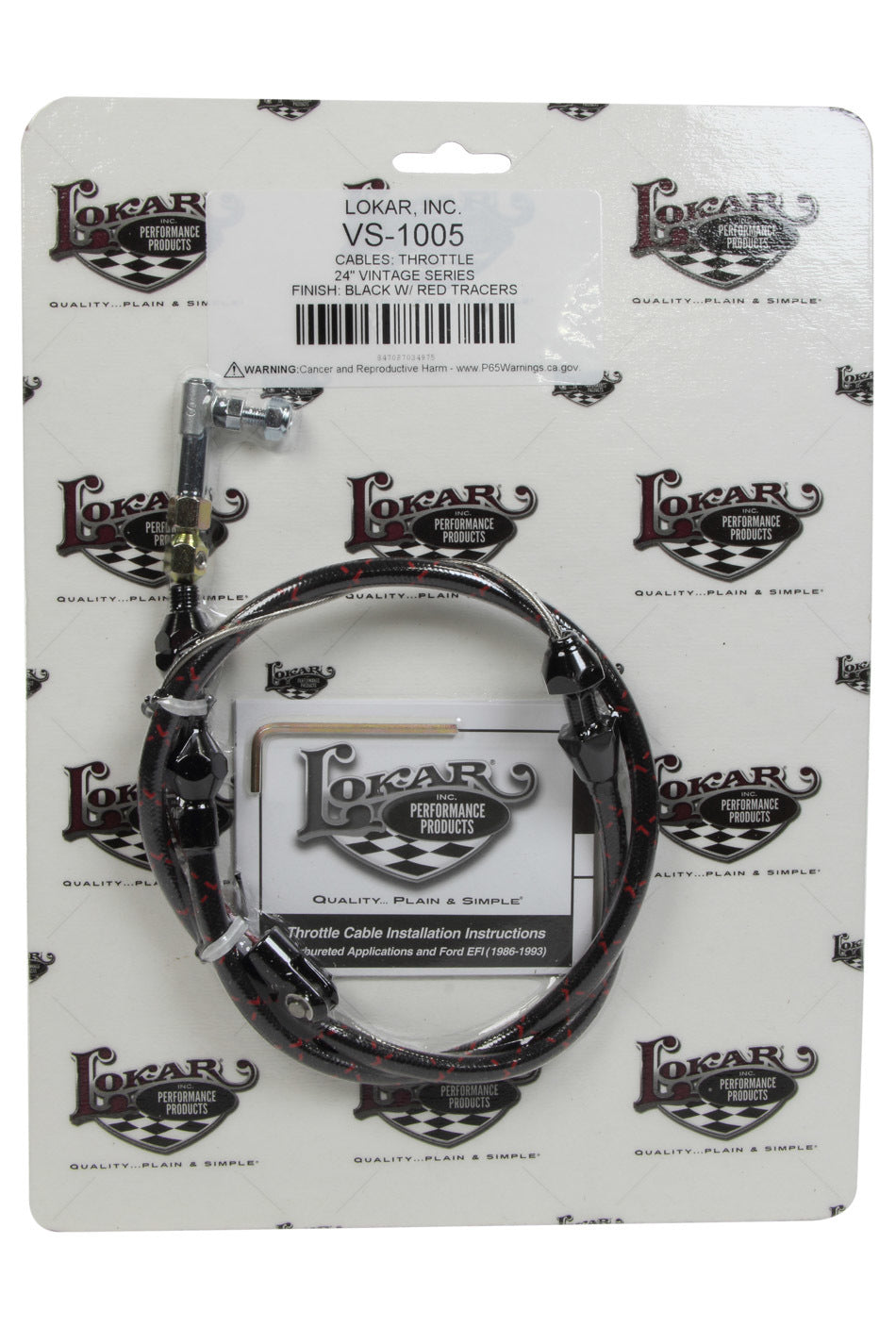 Vs Throttle Cable Blck with/Red - VS1005