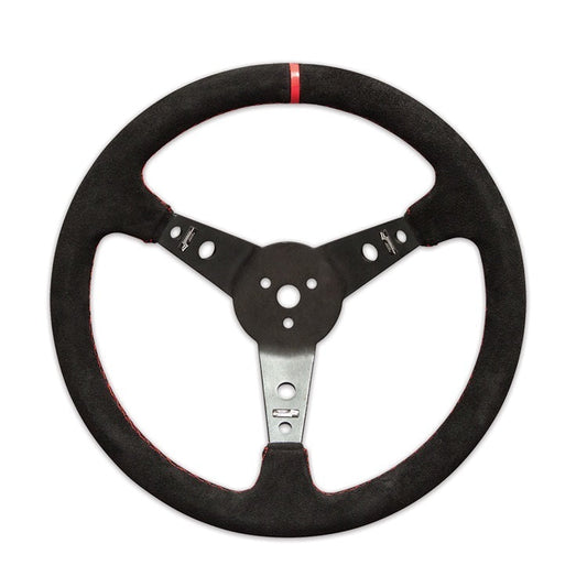 Steering Wheel 15in Dished Suede Blk Spokes - 5256797
