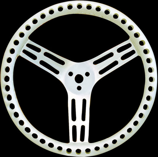 Steering Wheel 14in Dished Drilled Natural - 5256835