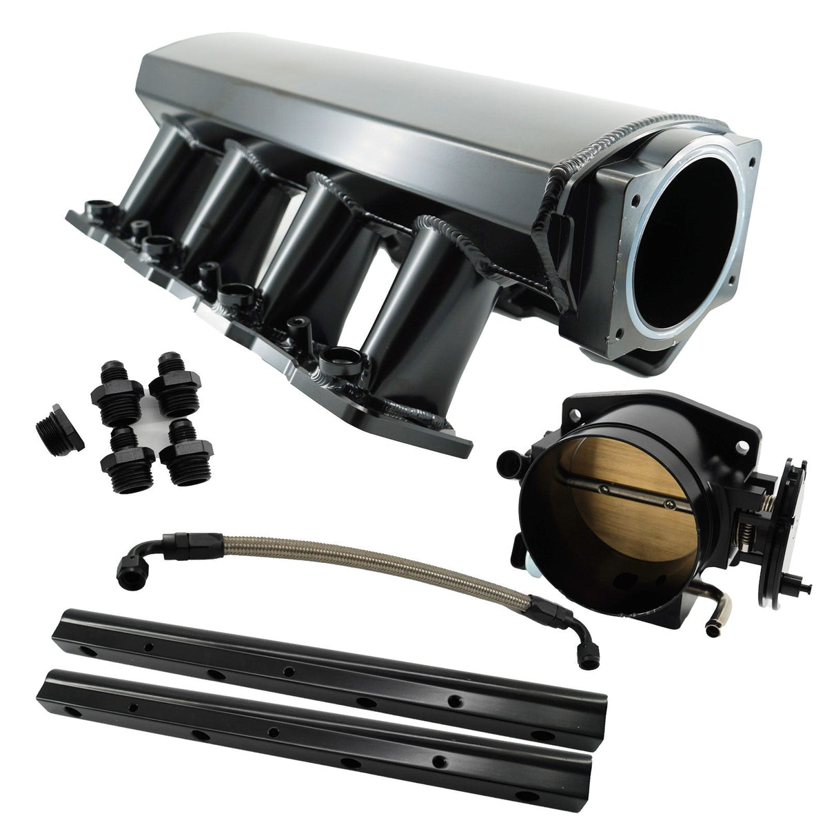 Bull Boost Performance GM LS3 Intake Manifold Fabricated Aluminum 102mm EFI Fuel Injection Sheet...