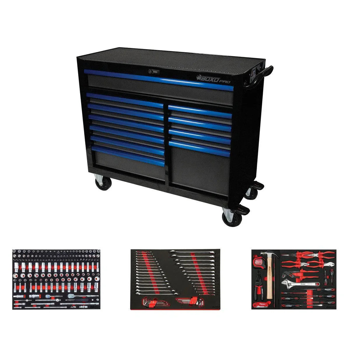 T1 Boxo Pro Series | Loaded 45″ 11-Drawer Rolling Tool Box
