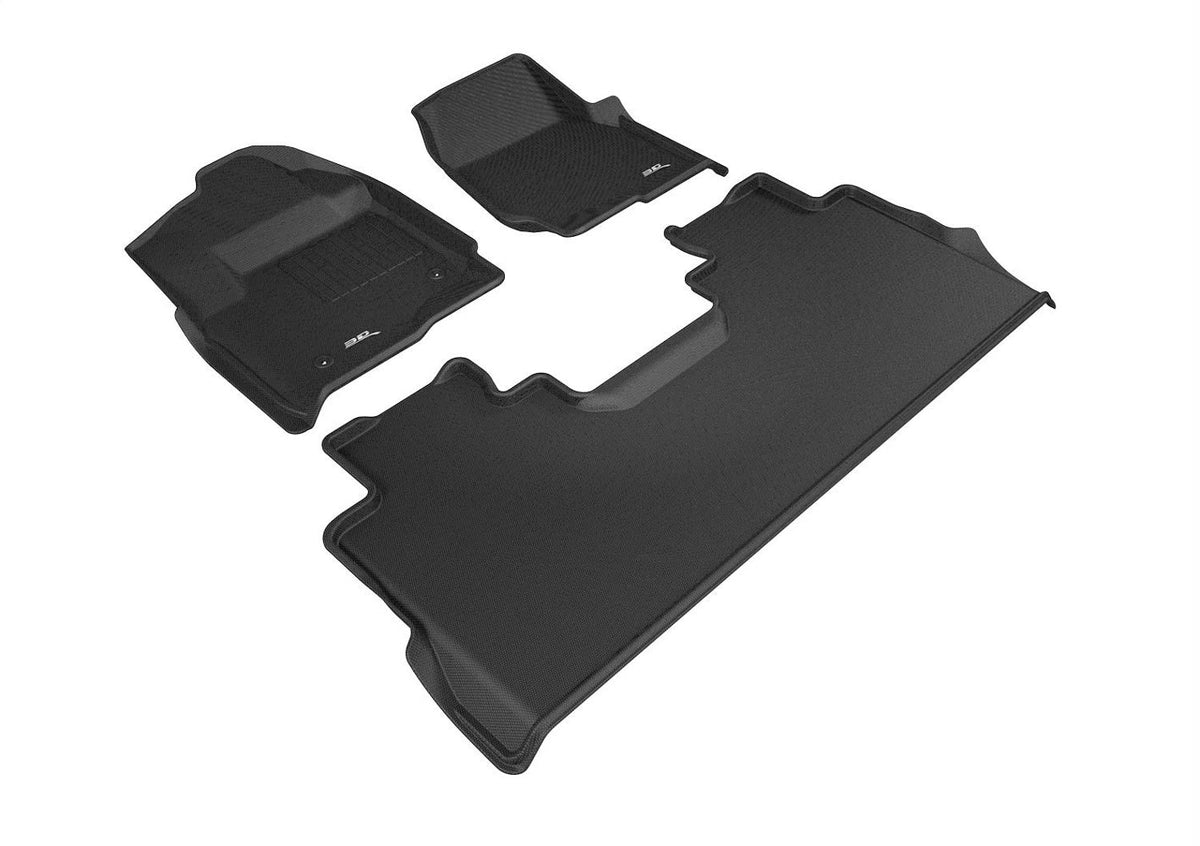 FR SPORT 3D MAXpider 2017-2019 Ford F-250/350/450 Supercrew Kagu 1st & 2nd Row Floormats - Black...