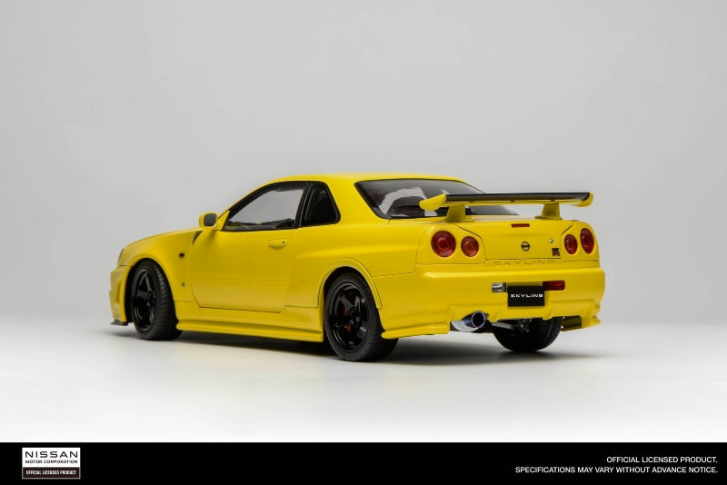Motorhelix 1999 Nissan Skyline GT-R R34 (BNR34) RHD "Customized Version" Yellow 1:18