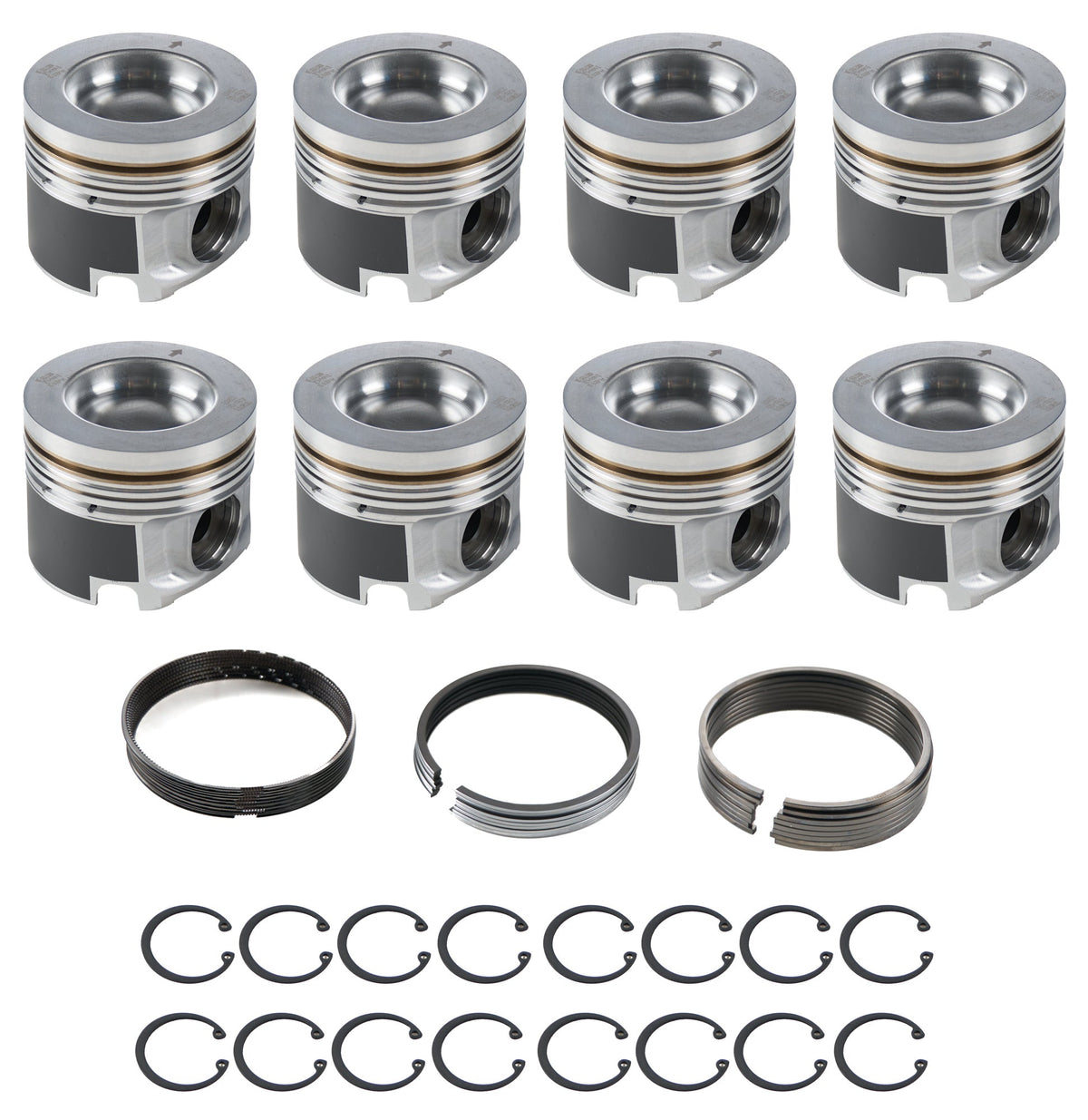 Duramax PowerPak Piston Set 4.055 Bore 6.6L LP5 - 197987855