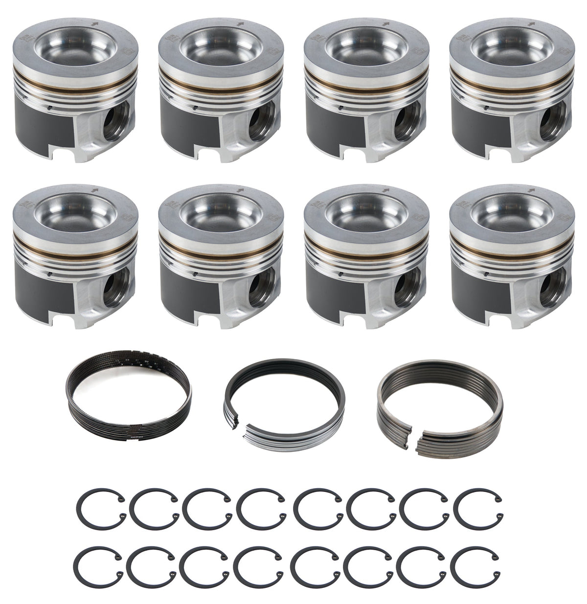 Duramax PowerPak Piston Set 4.075 Bore 6.6L LP5 - 197987875