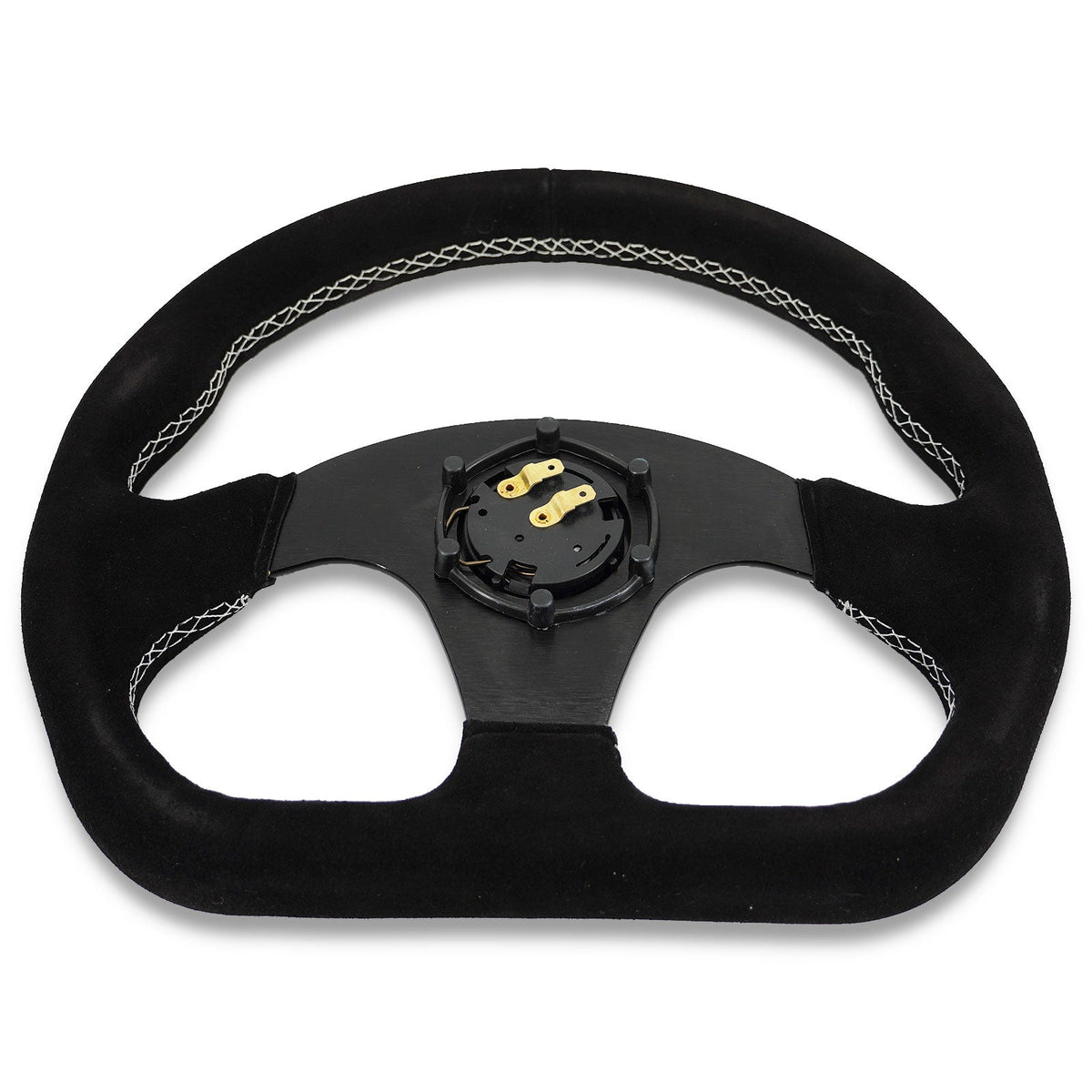 Bull Boost Performance Flat Heart Steering Wheel + Short Hub Adapter Kit For Mazda Miata RX-7...
