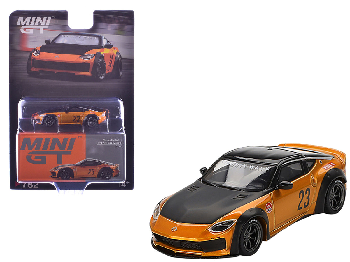 Rapid Vehicles Nissan Fairlady Z #23 "LB-NATION WORKS" LB Gold Metallic with Matt Black Hood and...