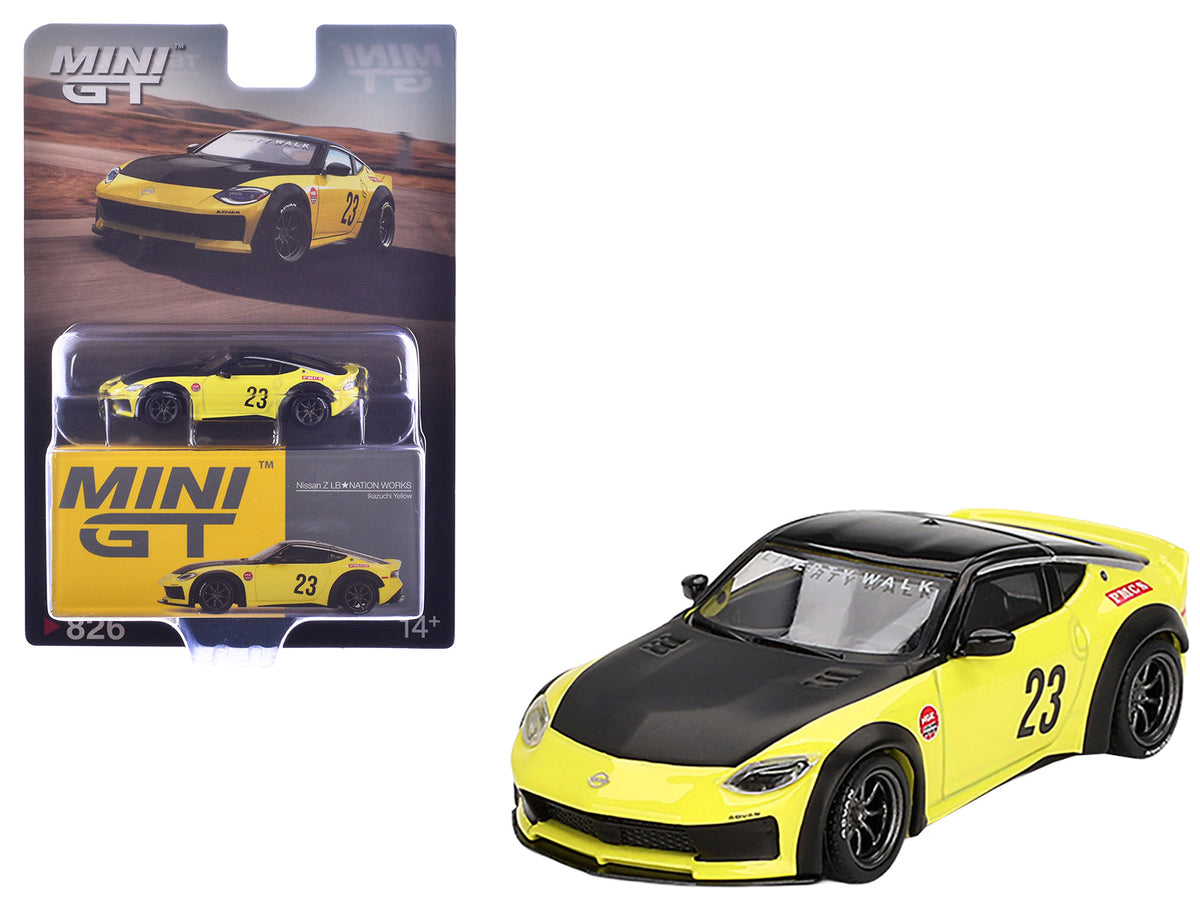 Rapid Vehicles Nissan Z "LB-Nation Works" #23 Ikazuchi Yellow with Black Hood and Top Limited...