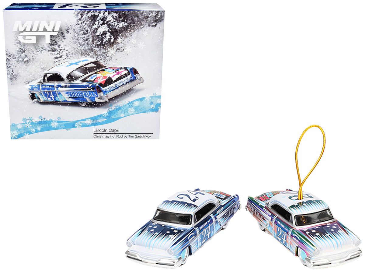 Rapid Vehicles 1954 Lincoln Capri "Christmas Hot Rod 2024 Edition by Tim Sadchikov" #24 Blue...