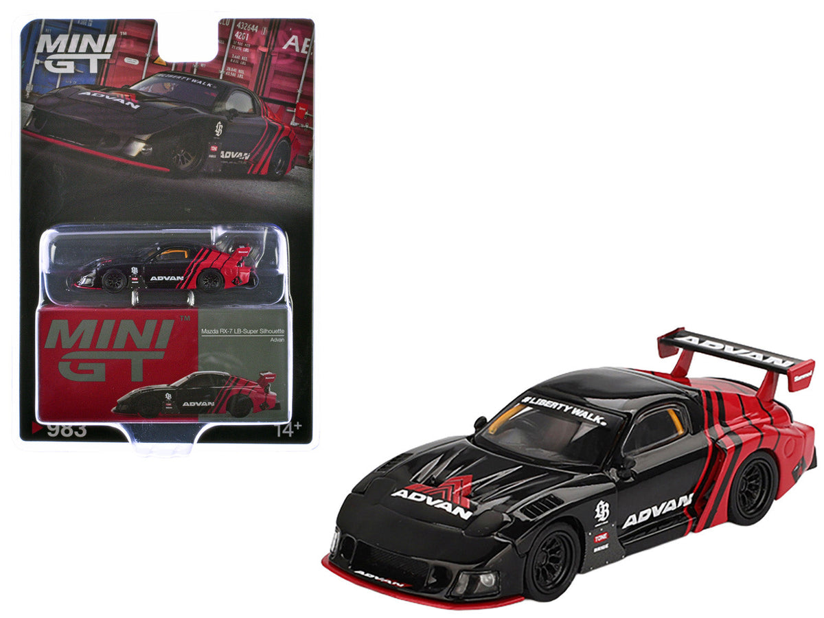 Rapid Vehicles Mazda RX-7 LB-Super Silhouette RHD (Right Hand Drive) "Advan" Black and Red...