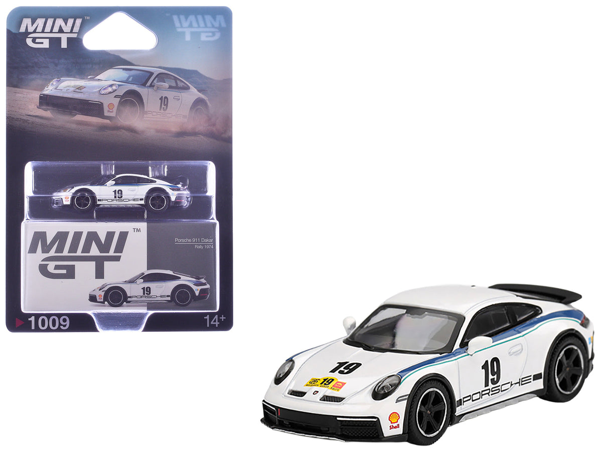 Rapid Vehicles Porsche 911 Dakar #19 "Rally 1974" Tribute Livery White with Blue Stripes Limited...
