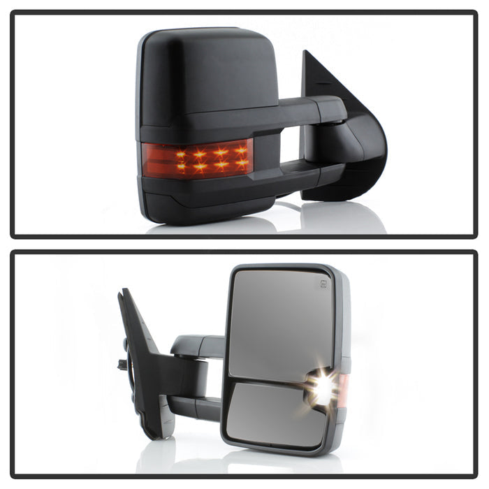 FR SPORT SPYDER xTune Chevy Silverado 07-13 Heated Amber LED Signal Telescoping Mirrors...