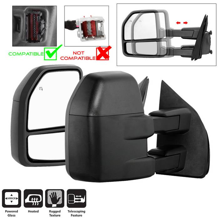 FR SPORT SPYDER xTune 15-17 Ford F-150 Heated Telescoping Mirrors (Pair) (MIR-FF15015-G4-PWH-SET)...