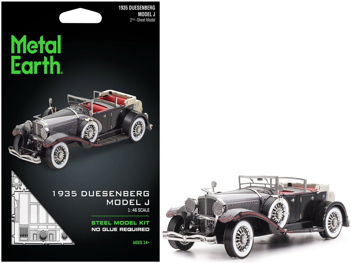 Rapid Vehicles Model Kit 1935 Duesenberg Model J Black (Moderate Difficulty) Steel Model by Metal...