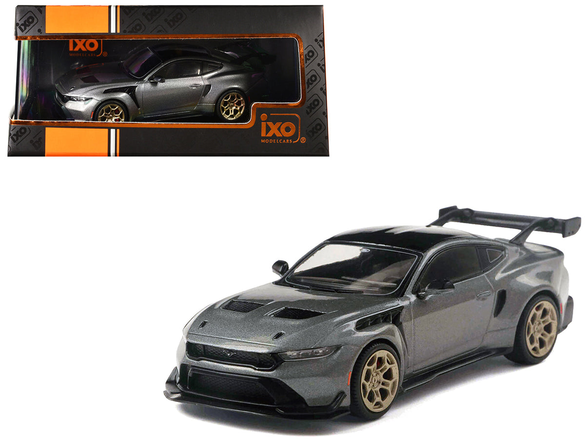 Rapid Vehicles 2025 Ford Mustang GTD Gray Metallic with Black Top 1/43 Diecast Model by IXO...