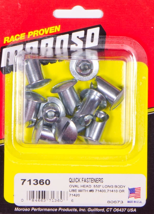 Oval Head Quik Fastener .550in Long Body - 71360