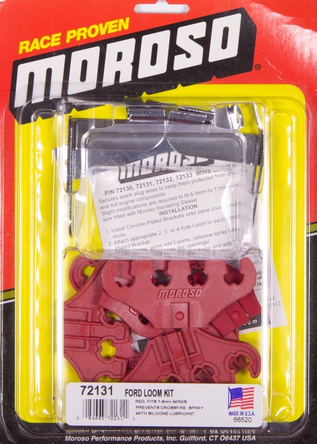 SBF Spark Plug Wire Loom Kit - Red - 72131