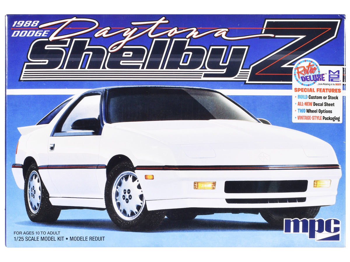Rapid Vehicles Skill 2 Model Kit 1988 Dodge Shelby Daytona Z 2-in-1 Kit 1/25 Scale Model by MPC ...