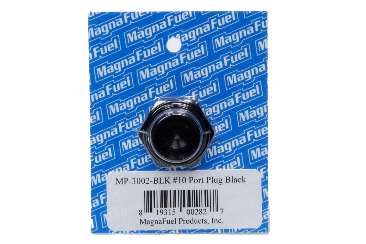 #10 Straight Port Plug Black - MP3002BLK
