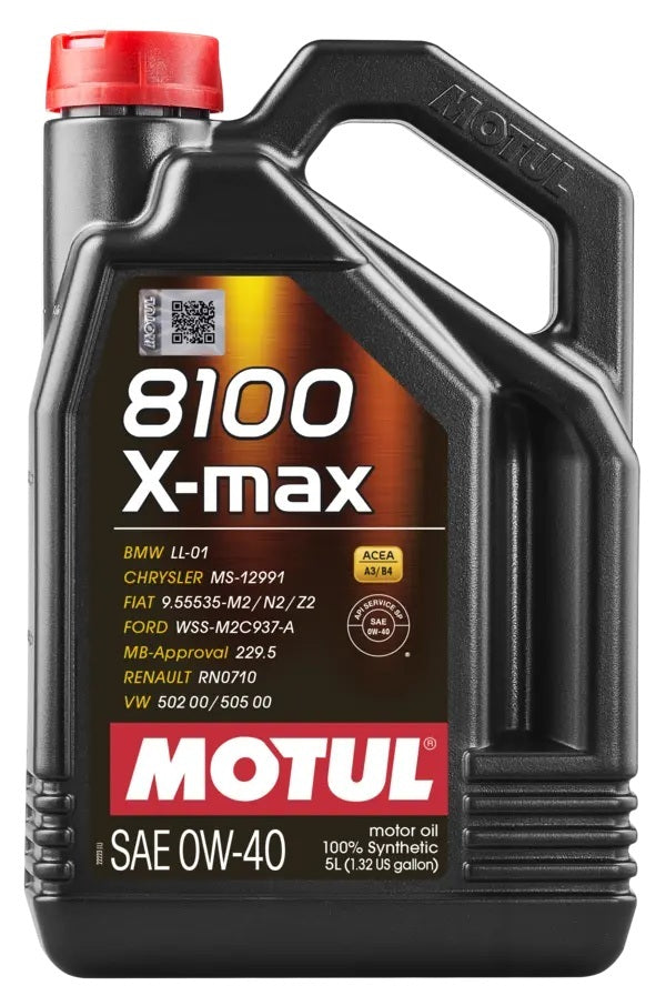 8100 X-Max 0W40 Oil 5 Liter Bottle - MTL114864