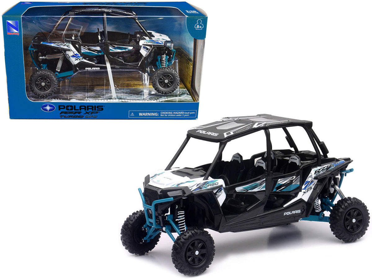 Rapid Vehicles Polaris RZR XP 4 Turbo EPS Sport UTV Matt White Lightning with Graphics and Black...