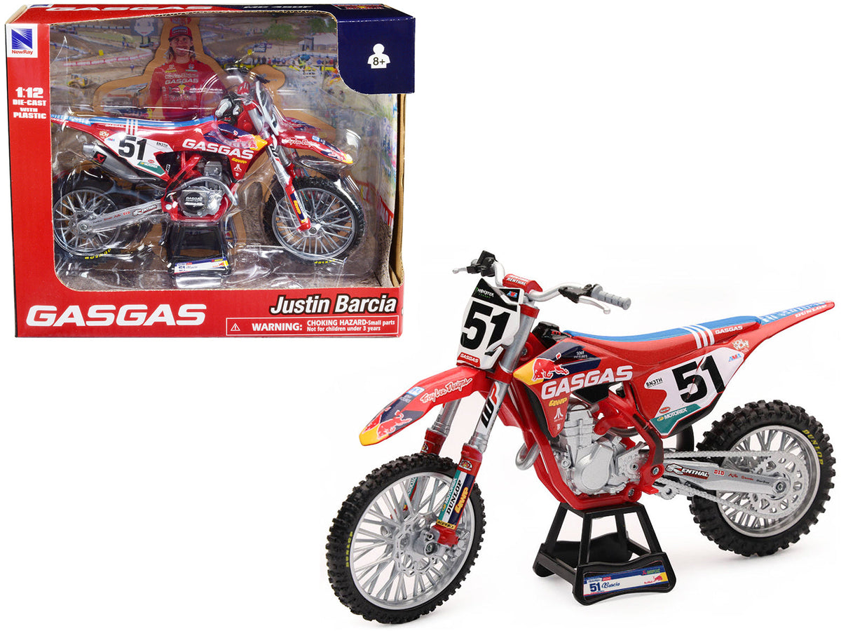 Rapid Vehicles GasGas MC 450F Motorcycle #51 Justin Barcia "GasGas Factory Racing - Red Bull"...