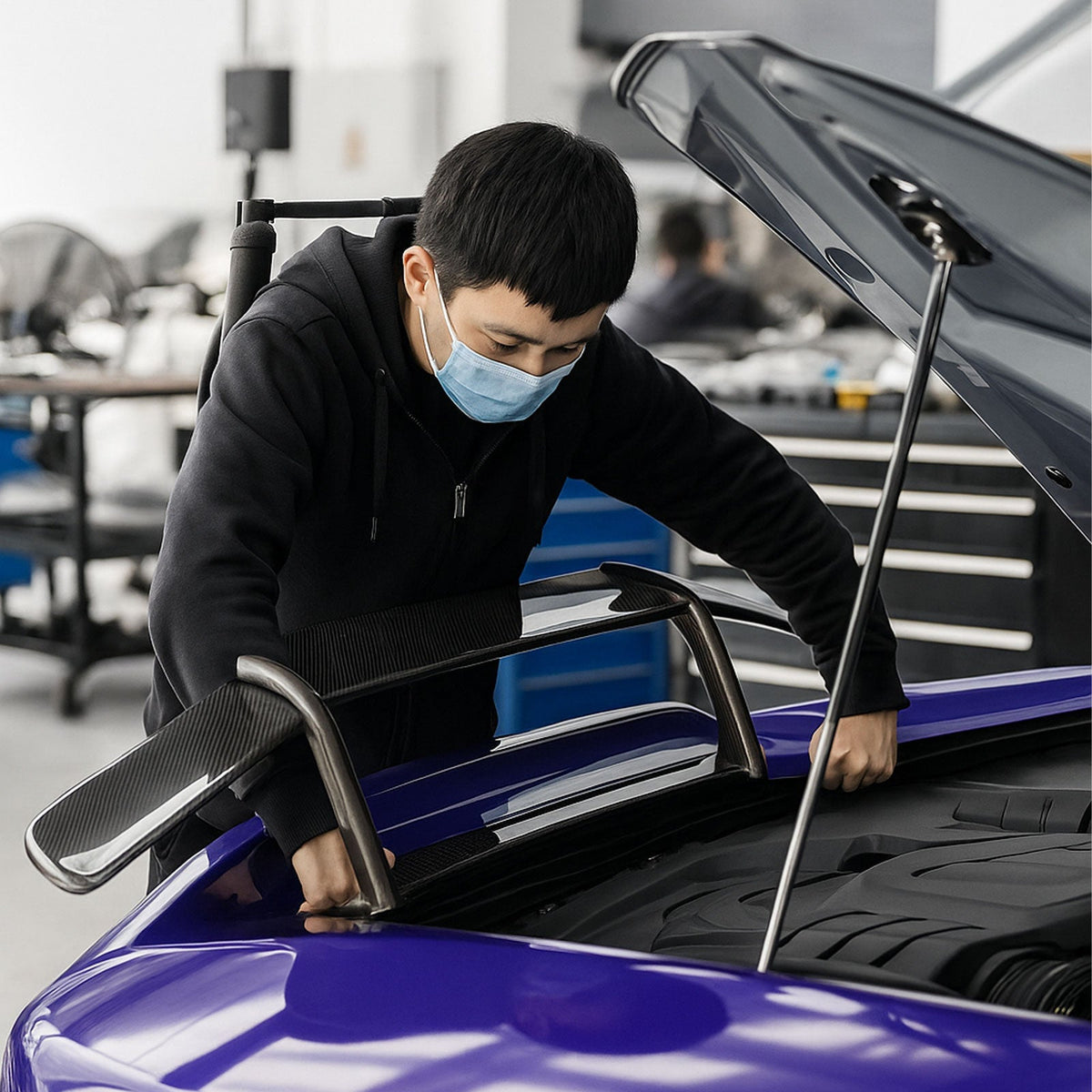 STRATEC SYSTEMS N Style Forged Carbon Fiber Rear Spoiler Wing for Lamborghini Huracan EVO LP610...