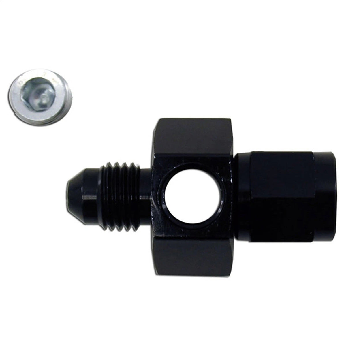 6an Swivel Gauge Adapter Fitting - Black - 15502