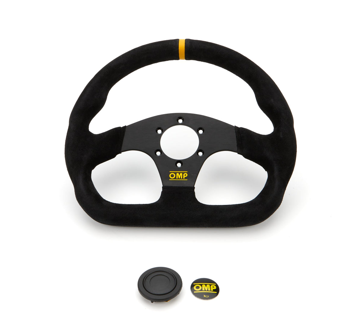Super Quadro Steering Wheel Black Spokes Suede - OD01990071