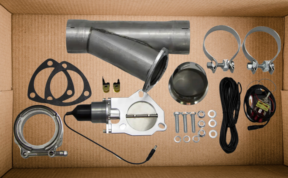 Open Box – Granatelli 3" Single Mild Steel Slip-Fit Electric Exhaust Cutout
