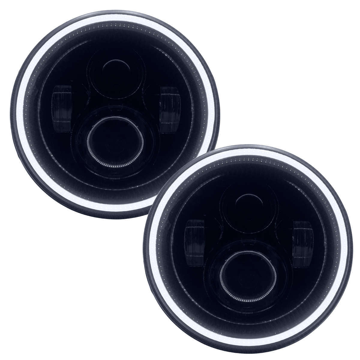 7in LED High Powered Headlights Black Bezel - 5769001