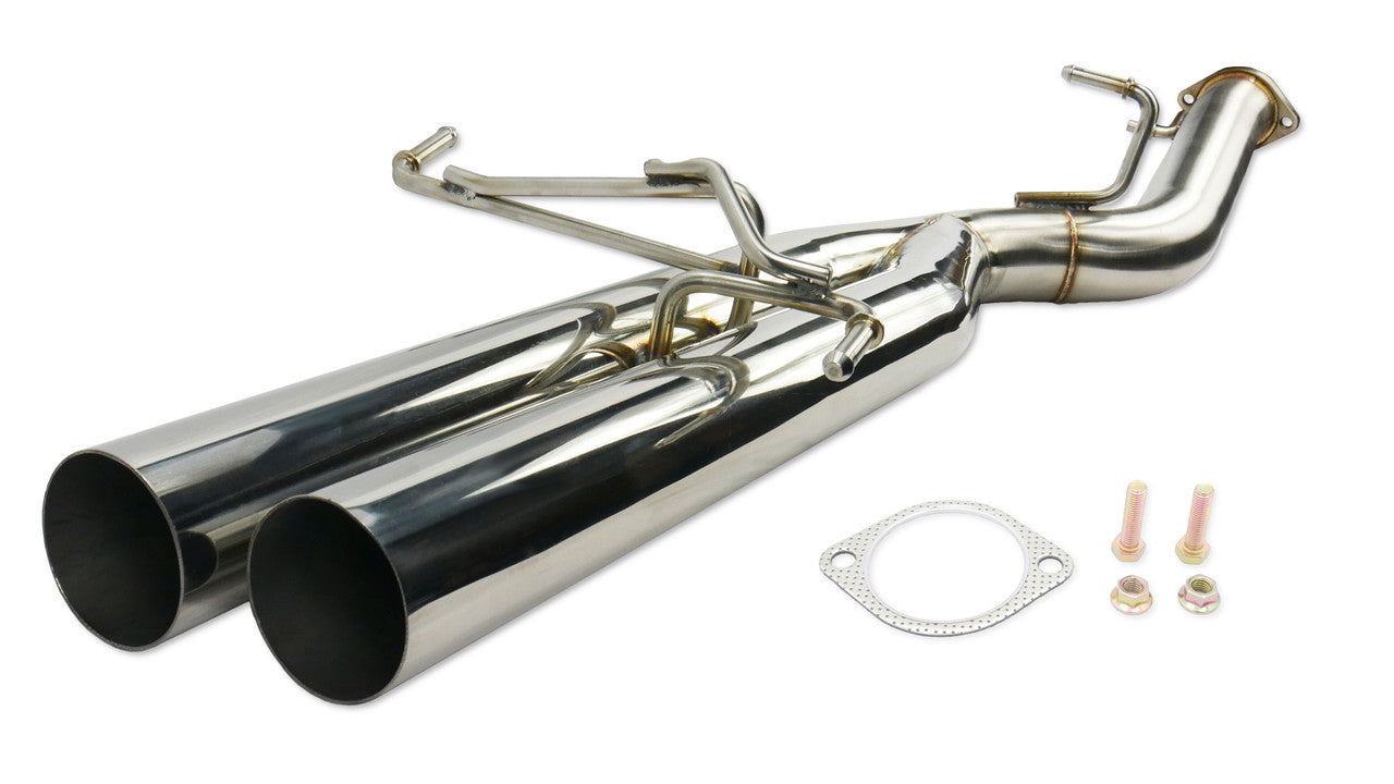 ISR Performance Series II - EP Dual Tip Blast Pipe Exhaust System - Resonated - 95-98 Nissan 240sx IS-S2EPDR-S14