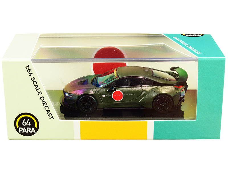 Rapid Vehicles BMW i8 Zero Liberty Walk Dark Green 1/64 Diecast Model Car by Paragon  free...