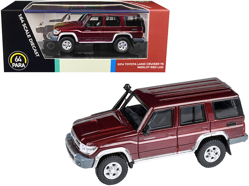 Rapid Vehicles 2014 Toyota Land Cruiser 76 Merlot Red Metallic 1/64 Diecast Model Car by Paragon...