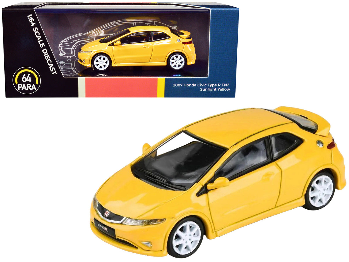 Rapid Vehicles 2007 Honda Civic Type R FN2 Sunlight Yellow 1/64 Diecast Model Car by Paragon...