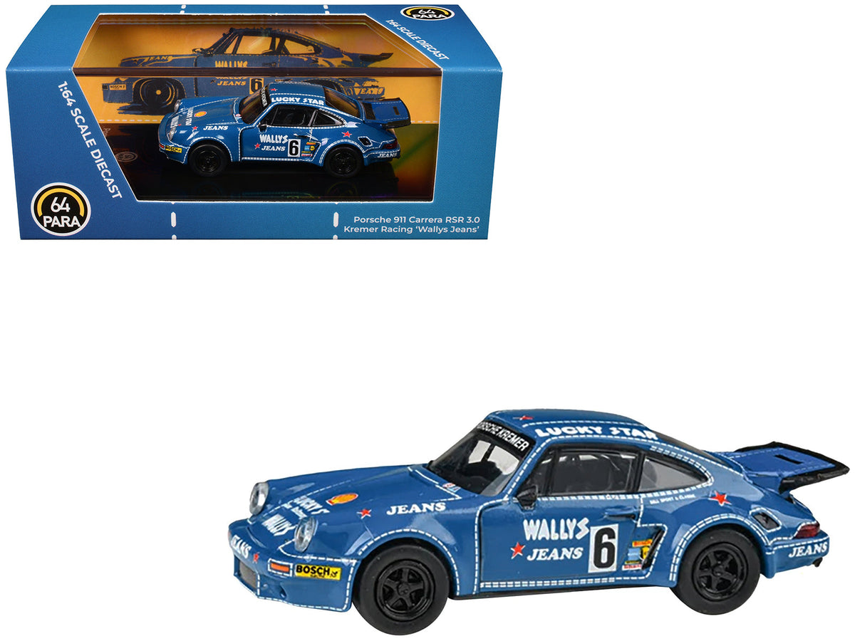 Rapid Vehicles 1975 Porsche 911 Carrera RSR 3.0 #6 "Kremer Racing - Wallys Jeans" Blue 1/64...